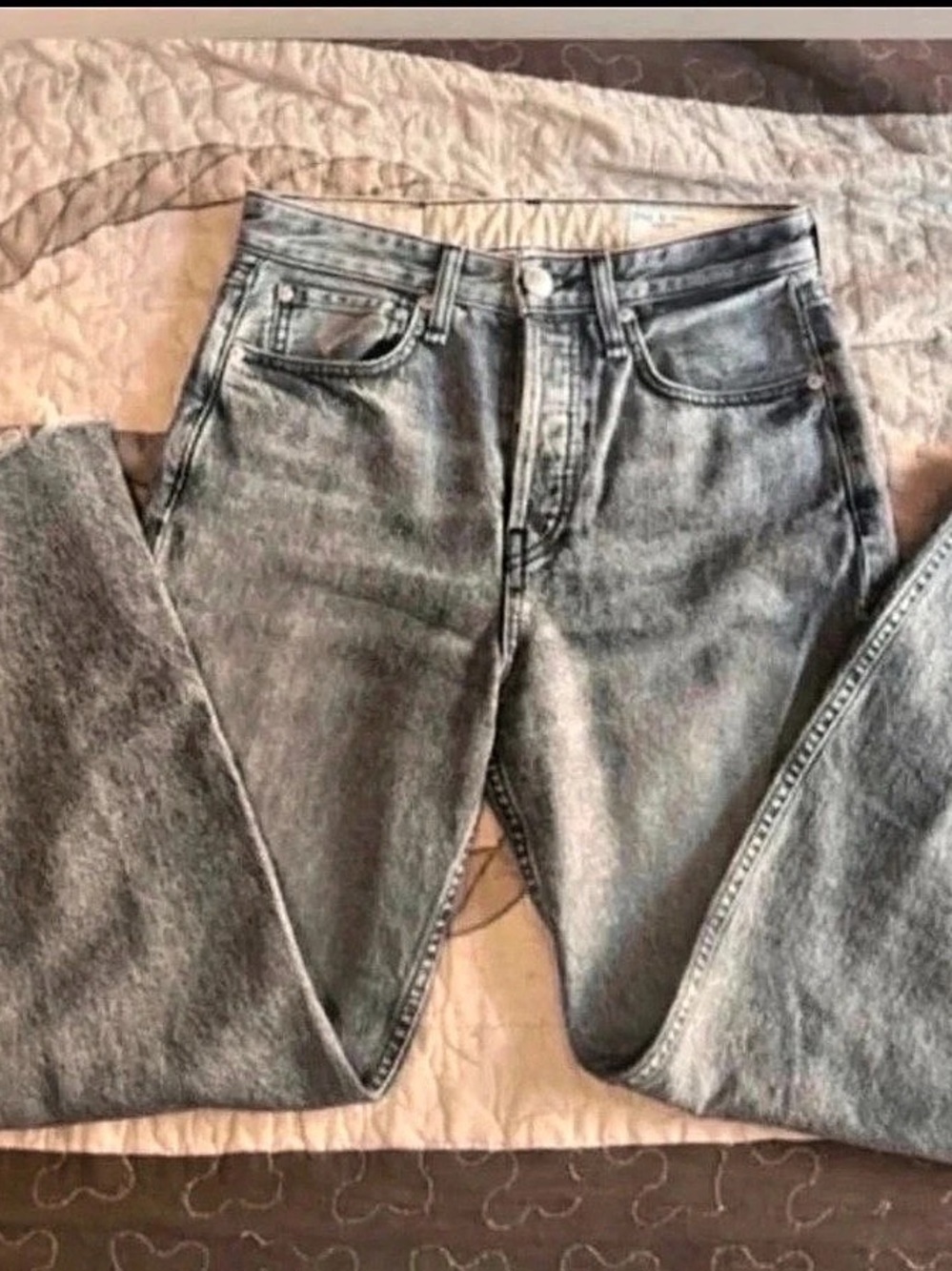 rag & bone Maya High-Rise Ankle Slim Gray Jeans Waist 26